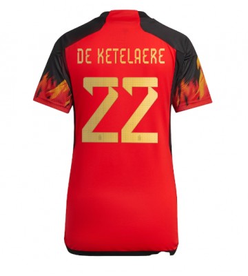 Belgia Charles De Ketelaere #22 Koszulka Podstawowych Kobiety MŚ 2022 Krótki Rękaw